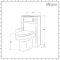 Milano Aston - Light Grey 600mm Traditional Vanity Unit with Basin and WC Unit with Ballam Back to Wall Toilet - Choice of Handles