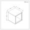Milano Bexley - Modern Single Wall Hung Open Storage Unit - 300mm x 300mm - Choice of Finish and LED Light