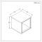 Milano Bexley - Modern Single Wall Hung Open Storage Unit - 300mm x 300mm - Choice of Finish and LED Light
