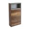 Milano Bexley - 600mm WC Unit with Back to Wall Toilet - Dark Oak