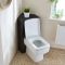 Milano Lurus - Modern Corner WC Unit with Farington Back to Wall Toilet - Choice of Finish