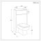 Milano Lurus - Modern Corner WC Unit with Farington Back to Wall Toilet - Choice of Finish