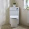 Milano Lurus - Modern Corner WC Unit with Rivington Back to Wall Toilet - Choice of Finish
