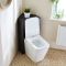 Milano Lurus - Modern Corner WC Unit with Longton Back to Wall Toilet - Choice of Finish