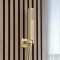 Milano Lyra - Modern Square Hand Shower with Integrated Wall Bracket and Outlet Elbow - Brushed Brass