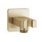 Milano Lyra - Modern Integrated Outlet Elbow and Bracket for Hand Showers - Brushed Brass