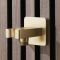 Milano Lyra - Modern Integrated Outlet Elbow and Bracket for Hand Showers - Brushed Brass