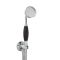 Milano Elizabeth - Traditional Hand Shower with Wall Bracket and Integrated Outlet Elbow - Chrome/Black
