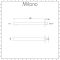 Milano Arvo - Wall Mounted Rectangular Shower Arm - Chrome