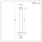 Milano Arvo - Modern Square Ceiling Shower Arm - Chrome