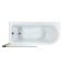 Milano Legend - White Traditional Freestanding Corner Shower Bath with Brushed Gold Feet and Screen - 1685mm x 750mm - Left/Right Hand Options