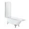 Milano Legend - White Traditional Freestanding Corner Shower Bath with Chrome Feet and Screen - 1685mm x 750mm - Left/Right Hand Options