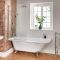 Milano Legend - White Traditional Freestanding Corner Shower Bath with Chrome Feet and Screen - 1685mm x 750mm - Left/Right Hand Options