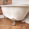 Milano Legend - White Traditional Freestanding Corner Shower Bath with Chrome Feet and Screen - 1685mm x 750mm - Left/Right Hand Options