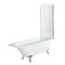 Milano Legend - White Traditional Freestanding Corner Shower Bath with Screen - 1685mm x 750mm - Choice of Feet and Left/Right Hand Options