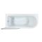 Milano Hest - Stone Grey Traditional Freestanding Corner Shower Bath with Chrome Feet and Screen - 1685mm x 750mm - Left/Right Hand Options