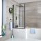 Milano Nero - Black L Shaped Shower Bath Screen