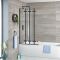 Milano Nero - Black Folding Bath Screen