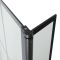 Milano Barq - Black Grid Hinged L Shaped Shower Bath Screen