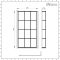 Milano Barq - Black Grid Hinged L Shaped Shower Bath Screen