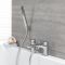 Milano Razor - Modern Deck Mounted Bath Shower Mixer Tap with Hand Shower - Chrome