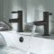 Milano Nero - Modern Basin Pillar Taps - Black