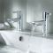 Milano Mirage - Modern Basin Pillar Taps - Chrome