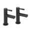 Milano Nero - Modern Bath Pillar Taps - Black