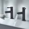 Milano Nero - Modern Bath Pillar Taps - Black