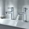 Milano Mirage - Modern Bath Pillar Taps - Chrome