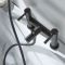 Milano Nero - Modern Bath Shower Mixer Tap with Hand Shower - Black