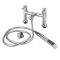 Milano Mirage - Modern Deck Mounted Bath Shower Mixer Tap with Hand Shower - Chrome