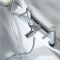 Milano Mirage - Modern Deck Mounted Bath Shower Mixer Tap with Hand Shower - Chrome