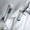 Milano Mirage - Modern Deck Mounted Bath Shower Mixer Tap with Hand Shower - Chrome