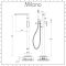 Milano Ashurst - Modern Freestanding Bath Shower Mixer Tap with Hand Shower - Brushed Nickel