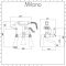 Milano Victoria - Traditional Lever Bath Shower Mixer Deck or Wall Mounted Tap - Chrome