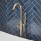 Milano - Modern Round Freestanding Bath Shower Mixer Tap with Hand Shower - Choice of Finish