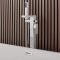 Milano Arvo - Modern Freestanding Bath Shower Mixer Tap and Hand Shower - Chrome