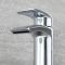 Milano Razor - Modern High Rise Mono Basin Mixer Tap - Chrome