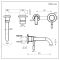 Milano Amara - Modern Wall Mounted Basin Mixer Tap - Aged Bronze