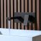 Milano Preto - Modern Wall Mounted Basin Mixer Tap - Black