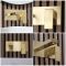 Milano Lyra - Modern Wall Mounted Basin Mixer Tap - Brushed Brass