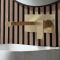 Milano Lyra - Modern Wall Mounted Basin Mixer Tap - Brushed Brass