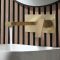 Milano Lyra - Modern Wall Mounted Basin Mixer Tap - Brushed Brass