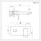 Milano Lyra - Modern Wall Mounted Basin Mixer Tap - Brushed Brass
