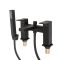 Milano Preto - Modern Deck Mounted Bath Shower Mixer Tap - Black