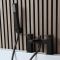 Milano Preto - Modern Deck Mounted Bath Shower Mixer Tap - Black