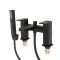 Milano Preto - Modern Deck Mounted Bath Shower Mixer Tap - Black