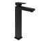 Milano Preto - Modern High Rise Mono Basin Mixer Tap - Black