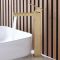 Milano Lyra - Modern Mono High Rise Basin Mixer Tap - Brushed Brass